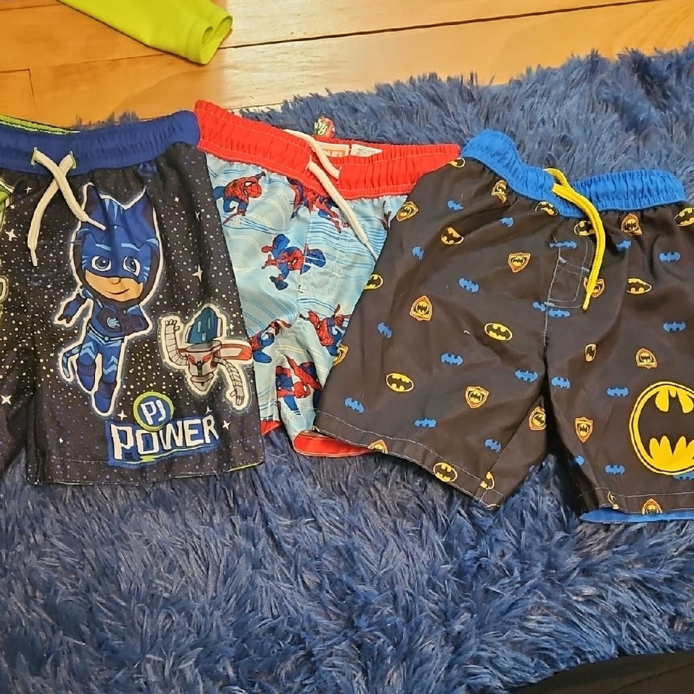 Marvel Kids Swim Trunks - Blue, Red, Black